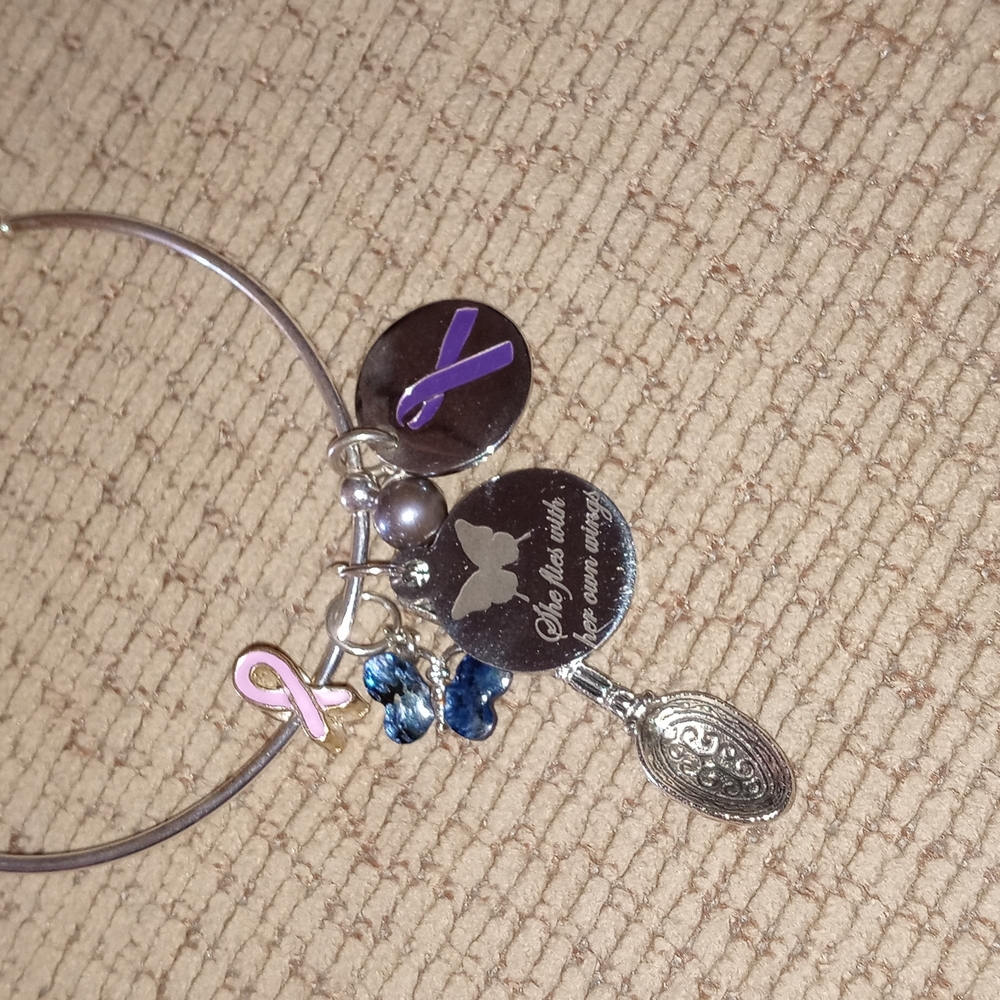 Lupus Awareness Bangle Bracelet
